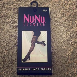 Black Fishnet Lace Tights